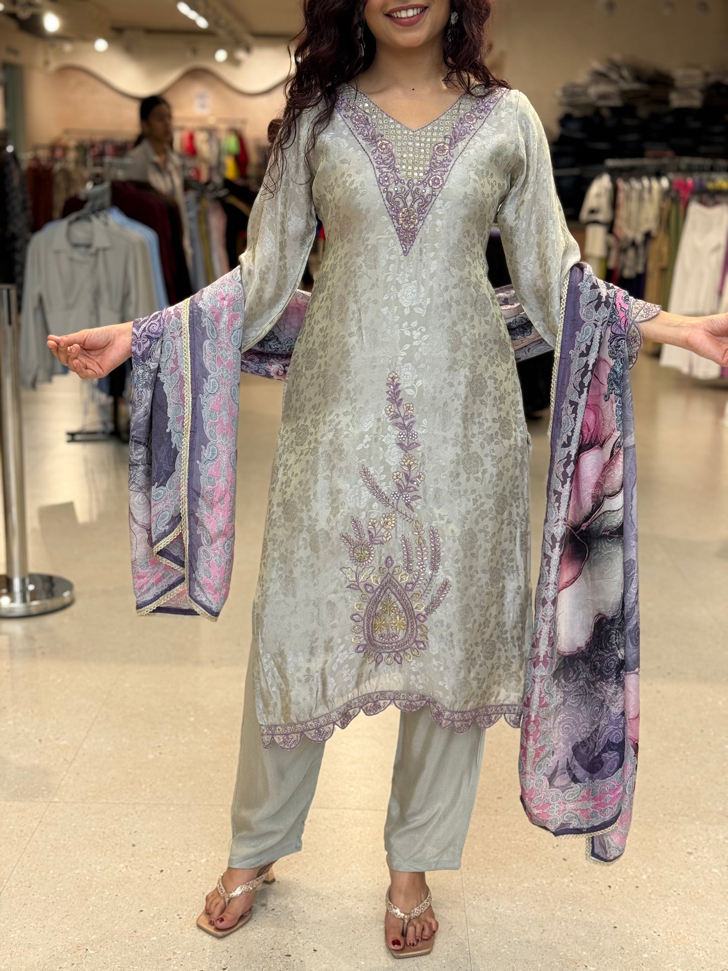 3 piece partywear suit set