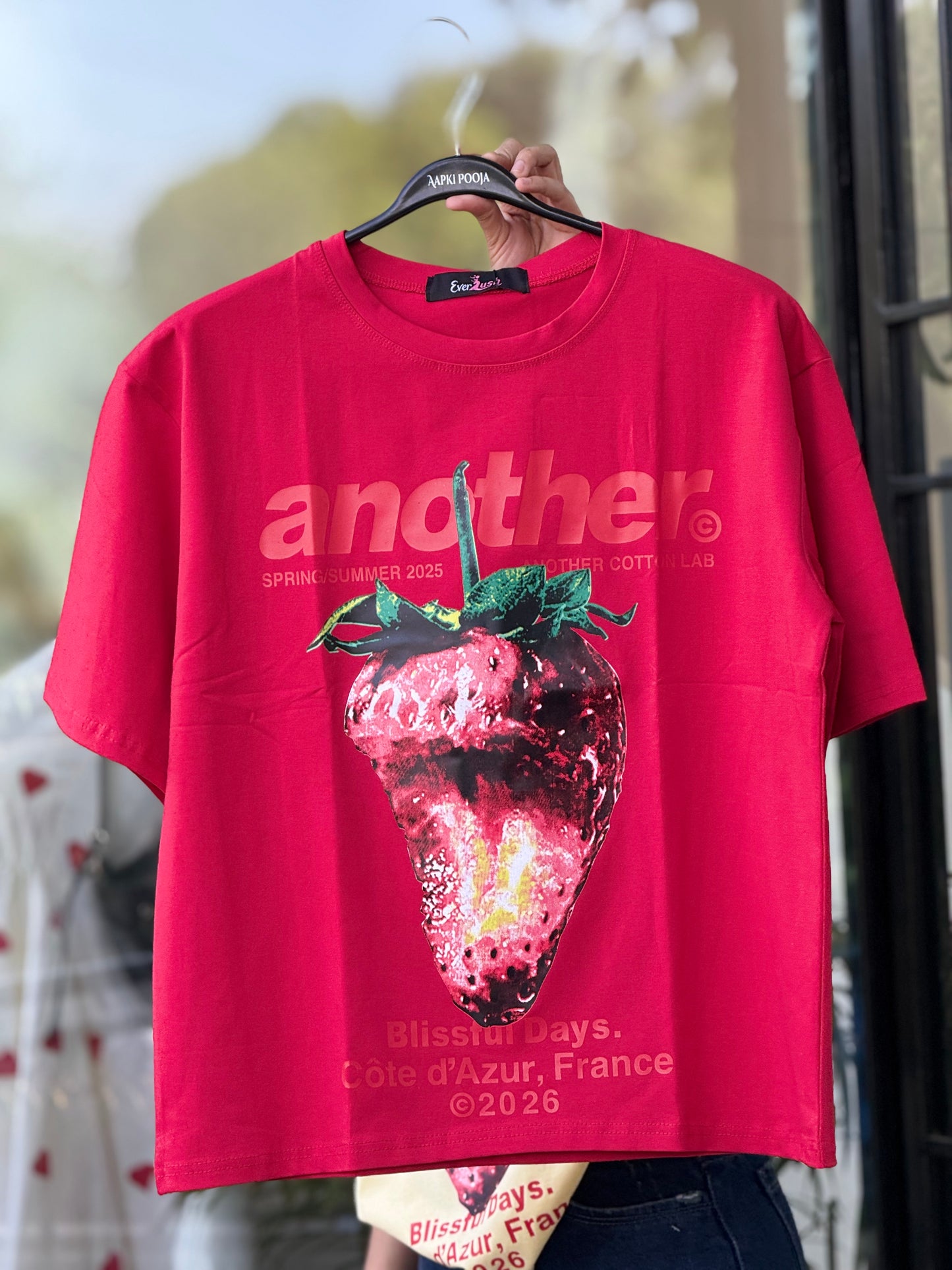 Strawberry Graphic Oversized T-Shirt