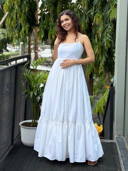 Dreamy Tiered extra flare Cotton Dress