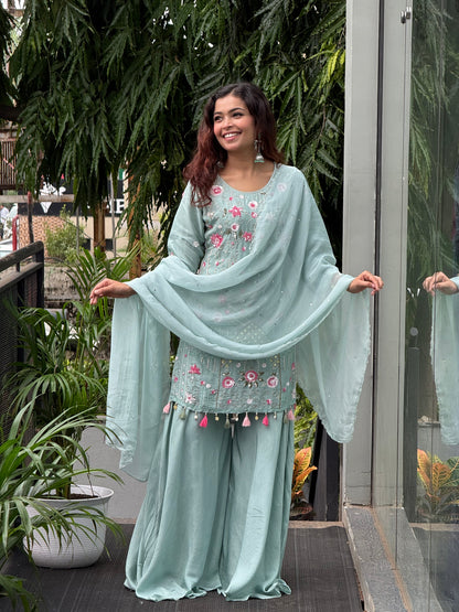 3 piece partywear suit set