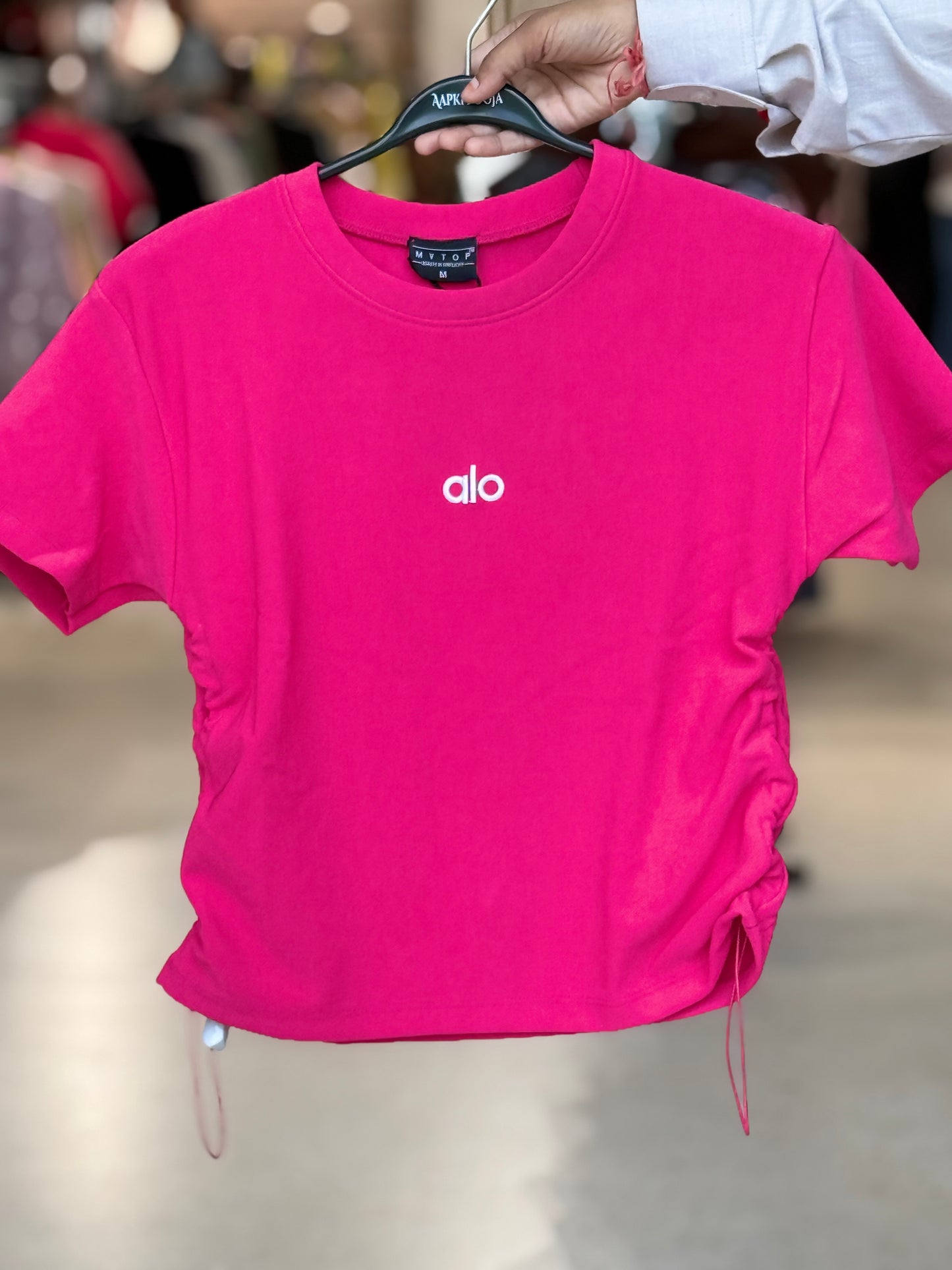 Side Ruched Active Crop Top