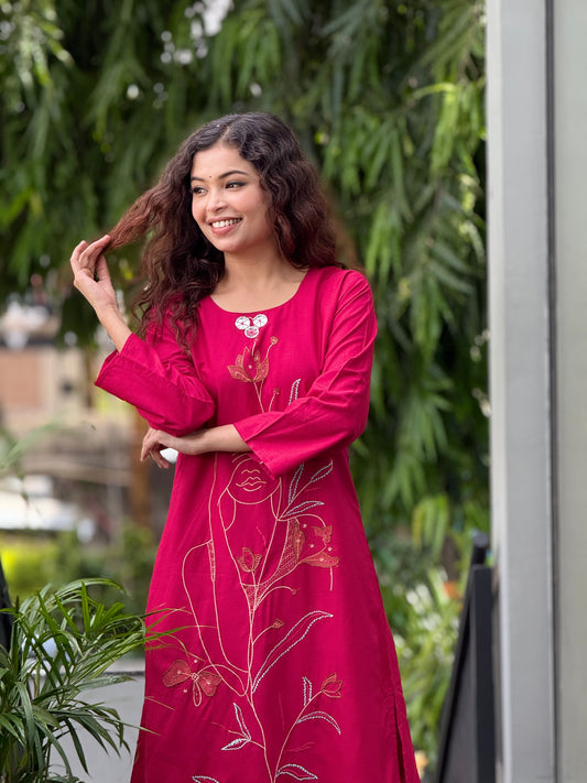 embroidered co-ord set