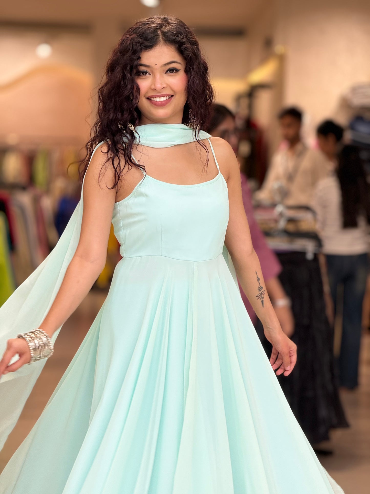 Georgette four-Piece Ghera Suit Set