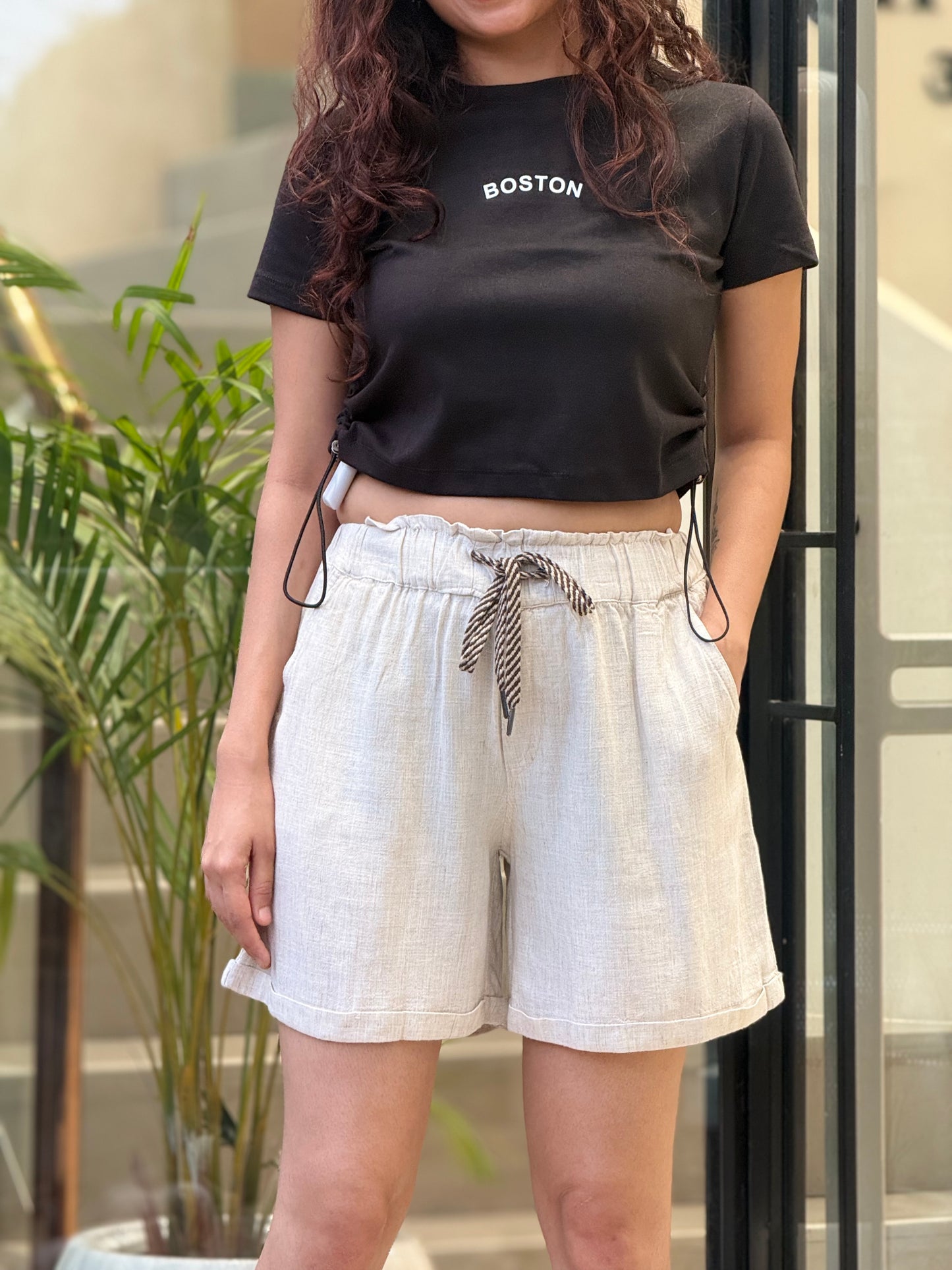 Linen shorts
