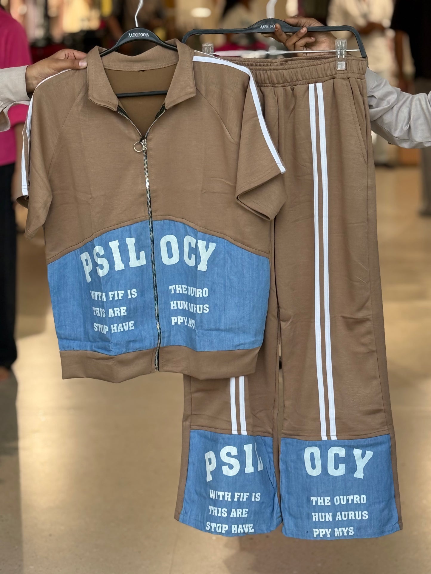 Graphic Zip-Up Co-Ord Set
