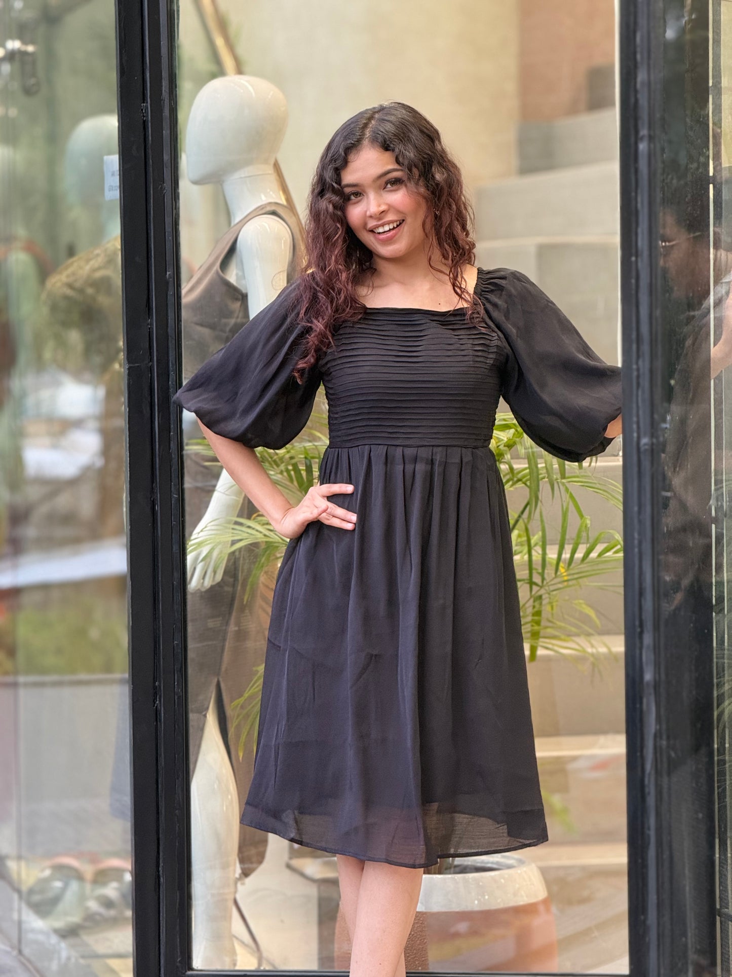 Smocked Midi Dress