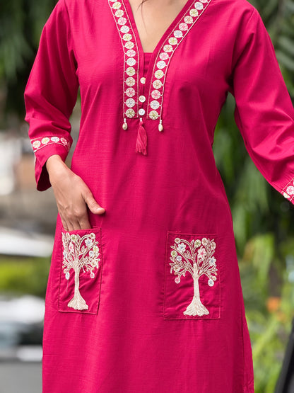 Embroidered co-ord set