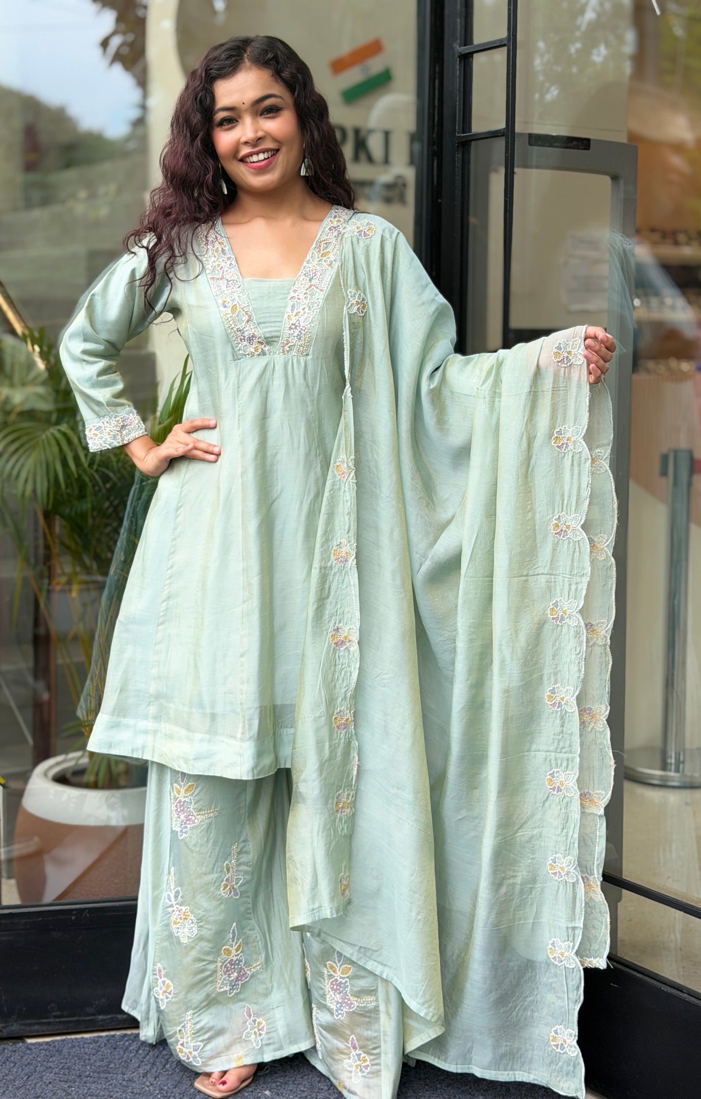 3 piece partywear suit set