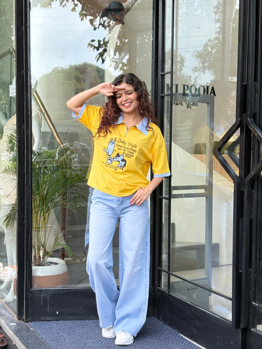 Women’s Daily Style patch Polo T-Shirt