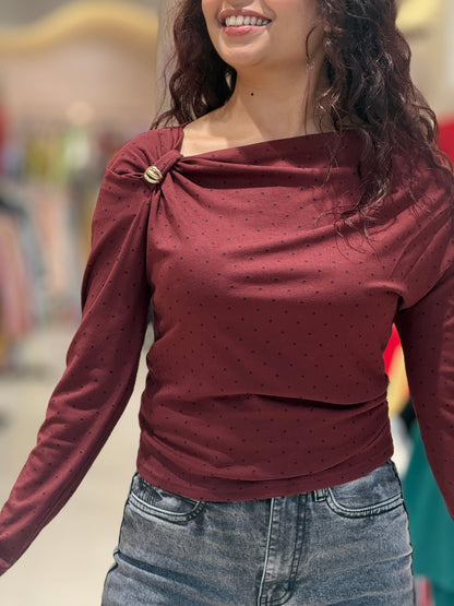 partywear top with broach