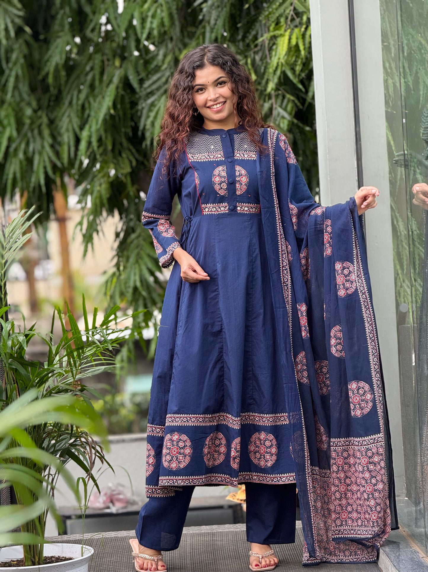 3 piece cotton party wear suit set