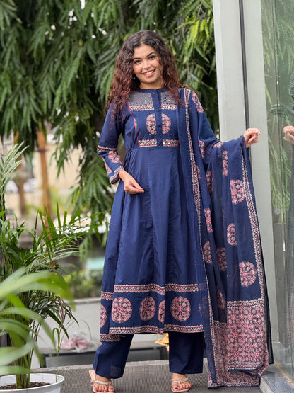 3 piece cotton party wear suit set