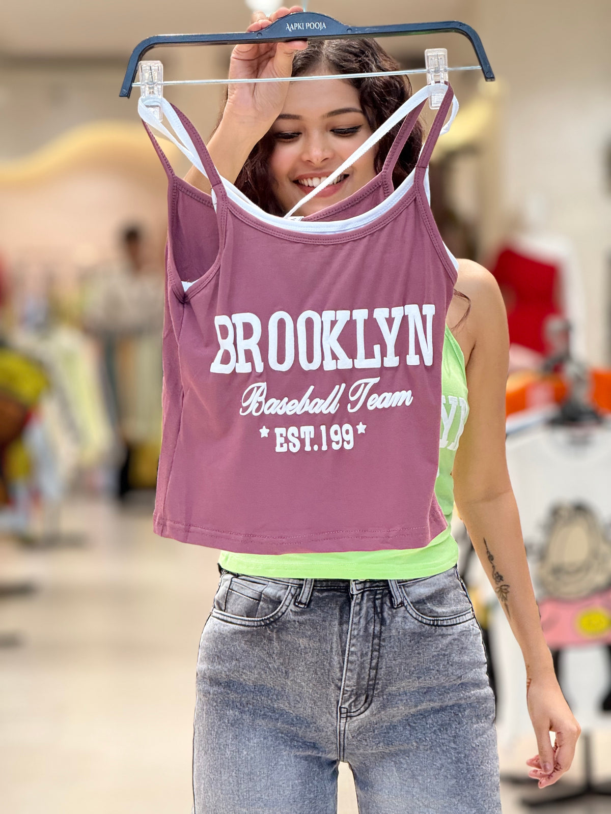 Brroklyn Strip padded tops