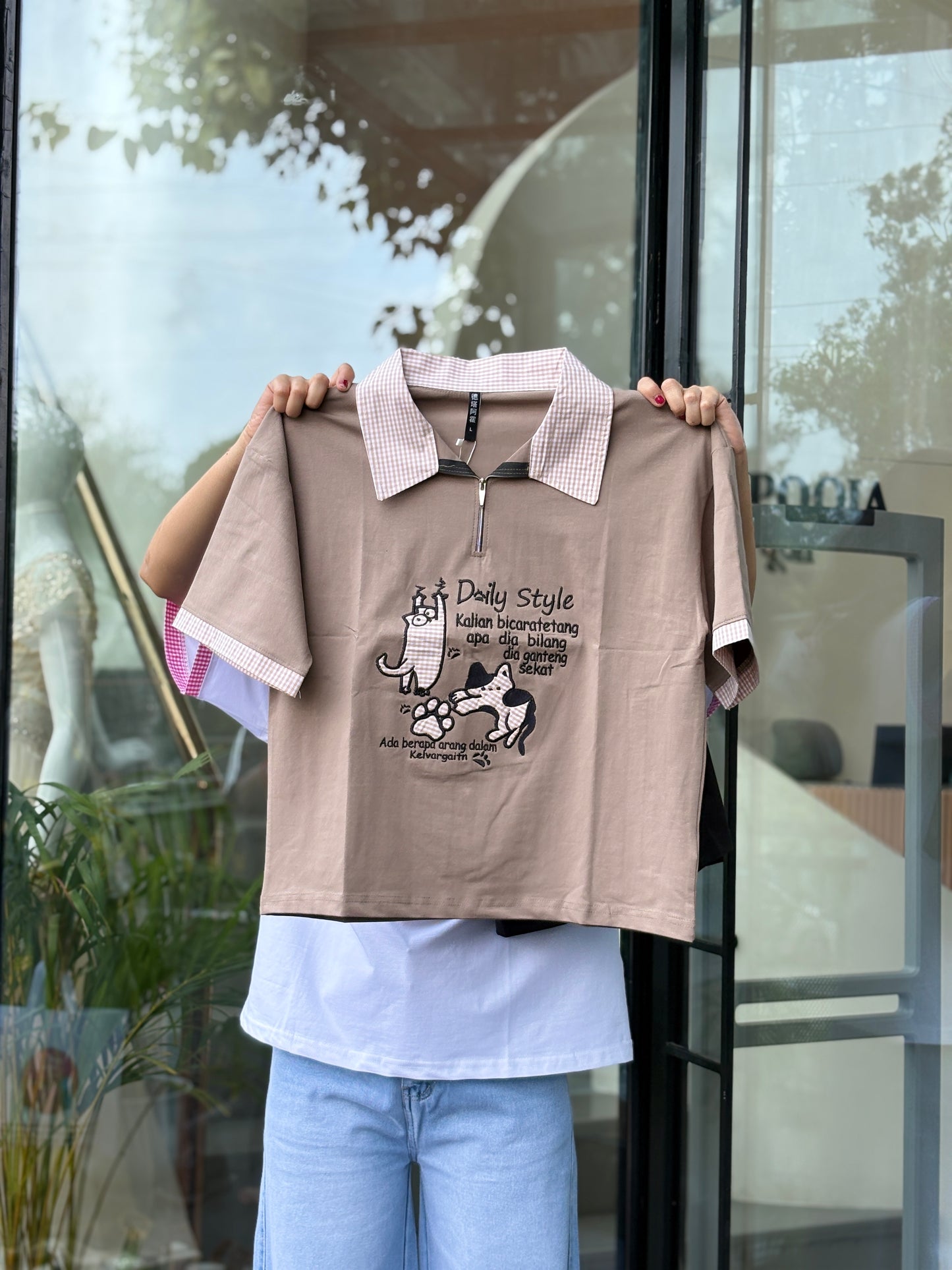 Women’s Daily Style patch Polo T-Shirt