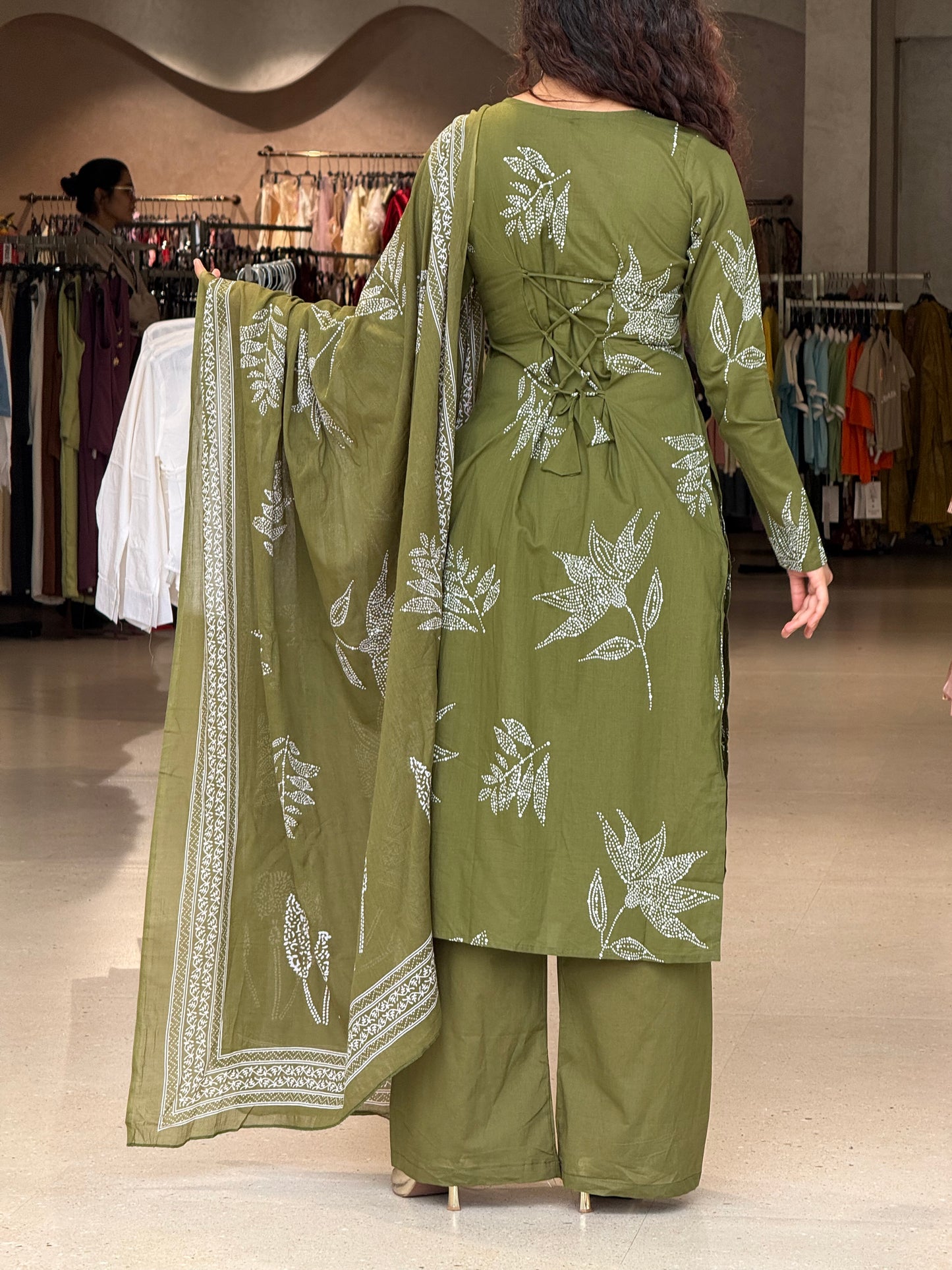 Green Full sleeves 3 piece suit set