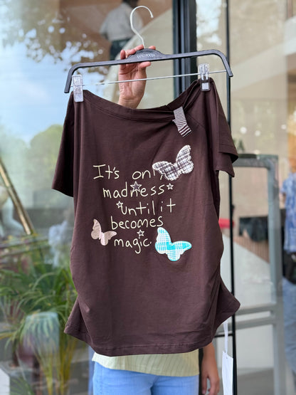 off shoulder T-shirt