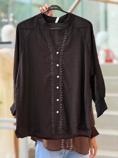 party wear button detail top