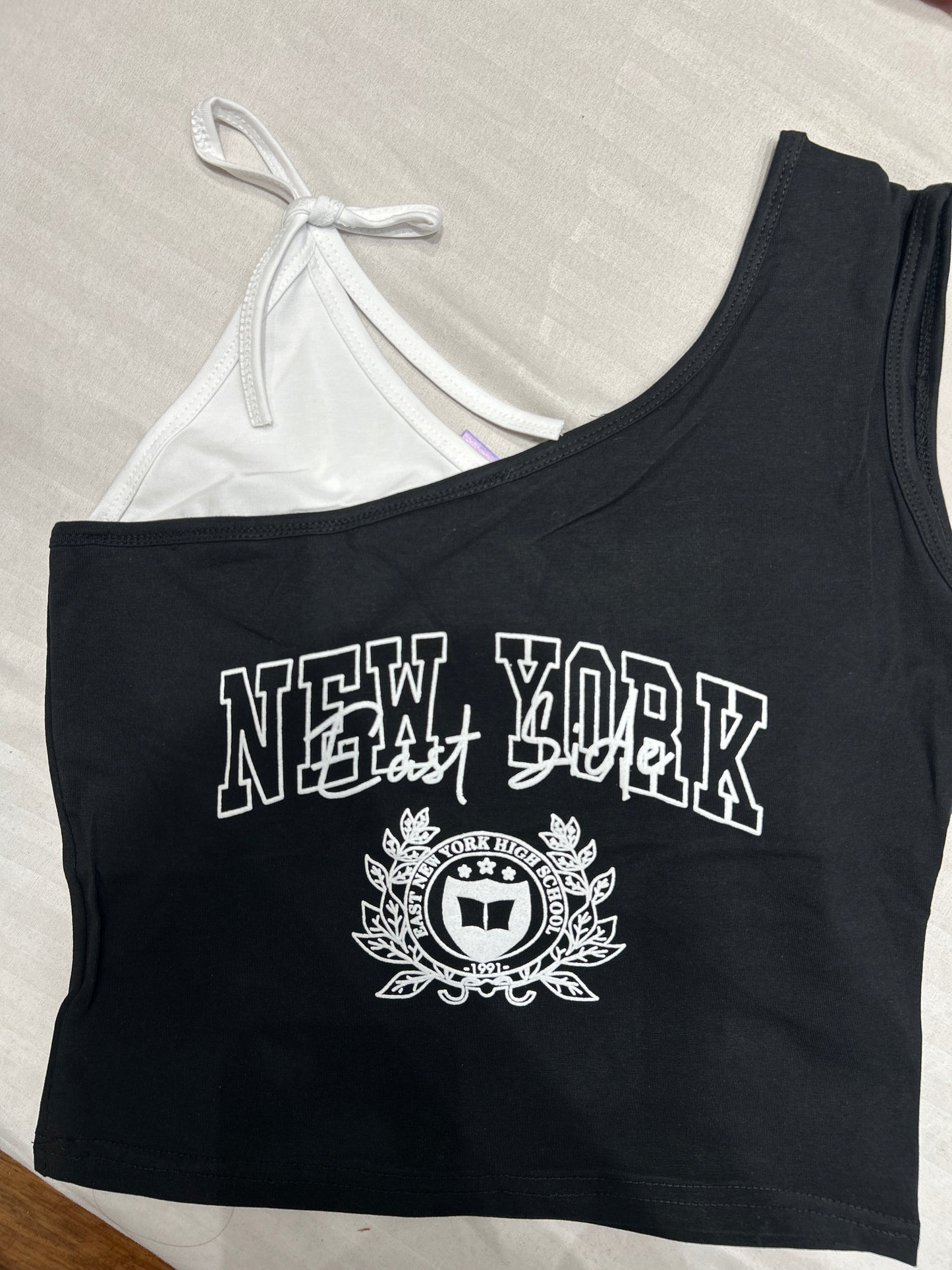 Padded One sided shoulder knot top