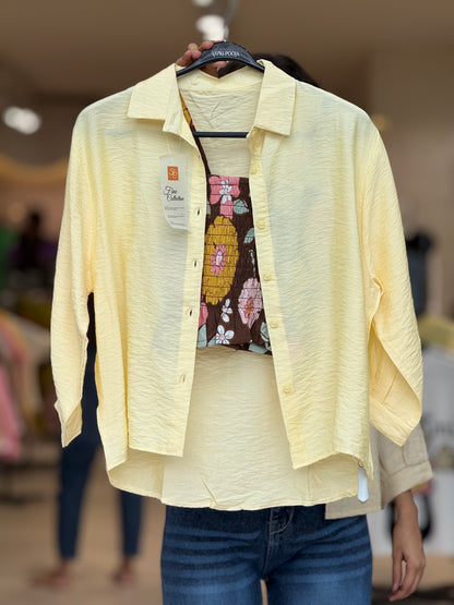 Shirts with printed inners.