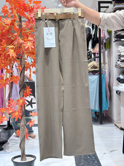 korean pant with belt