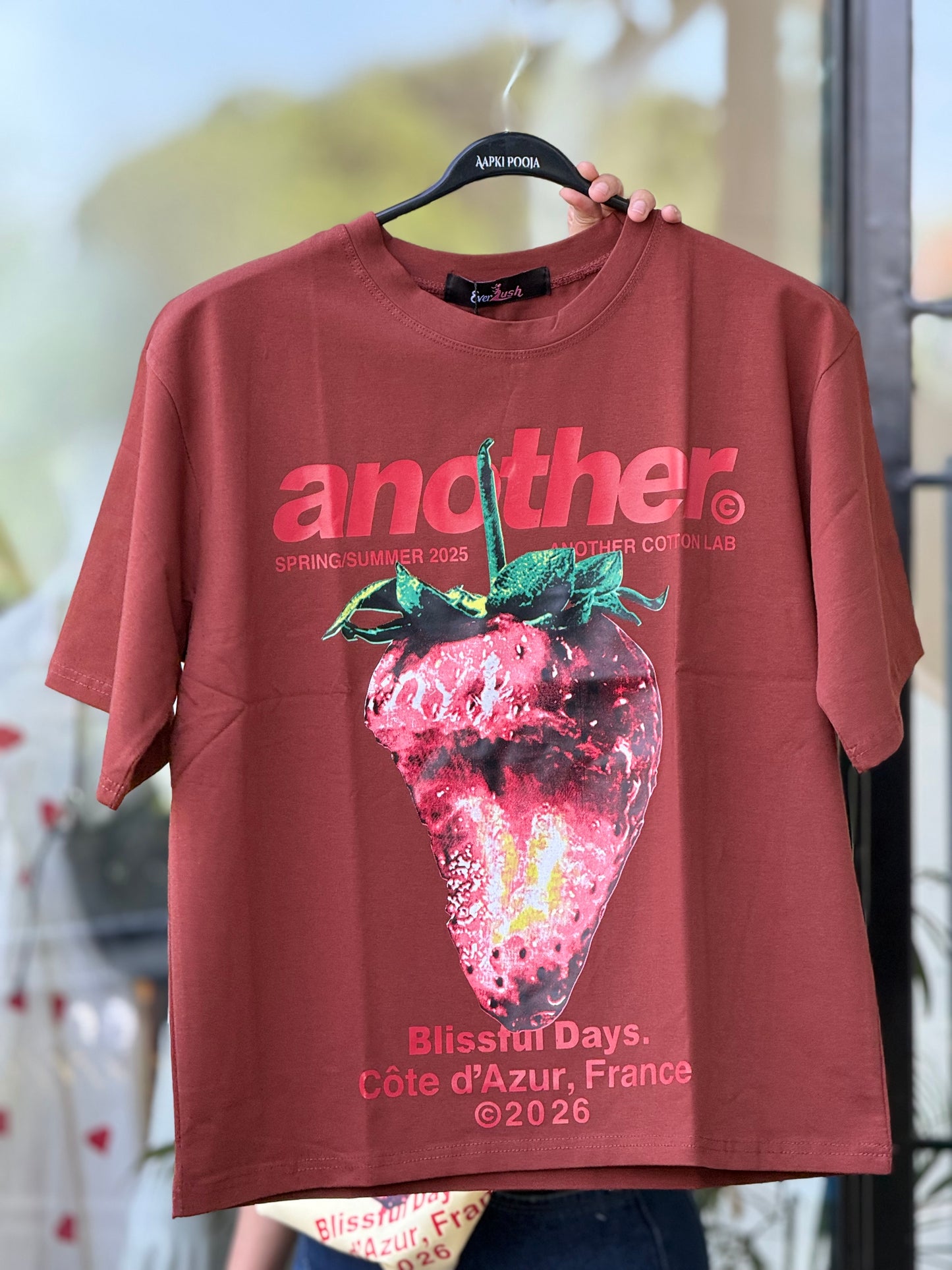 Strawberry Graphic Oversized T-Shirt