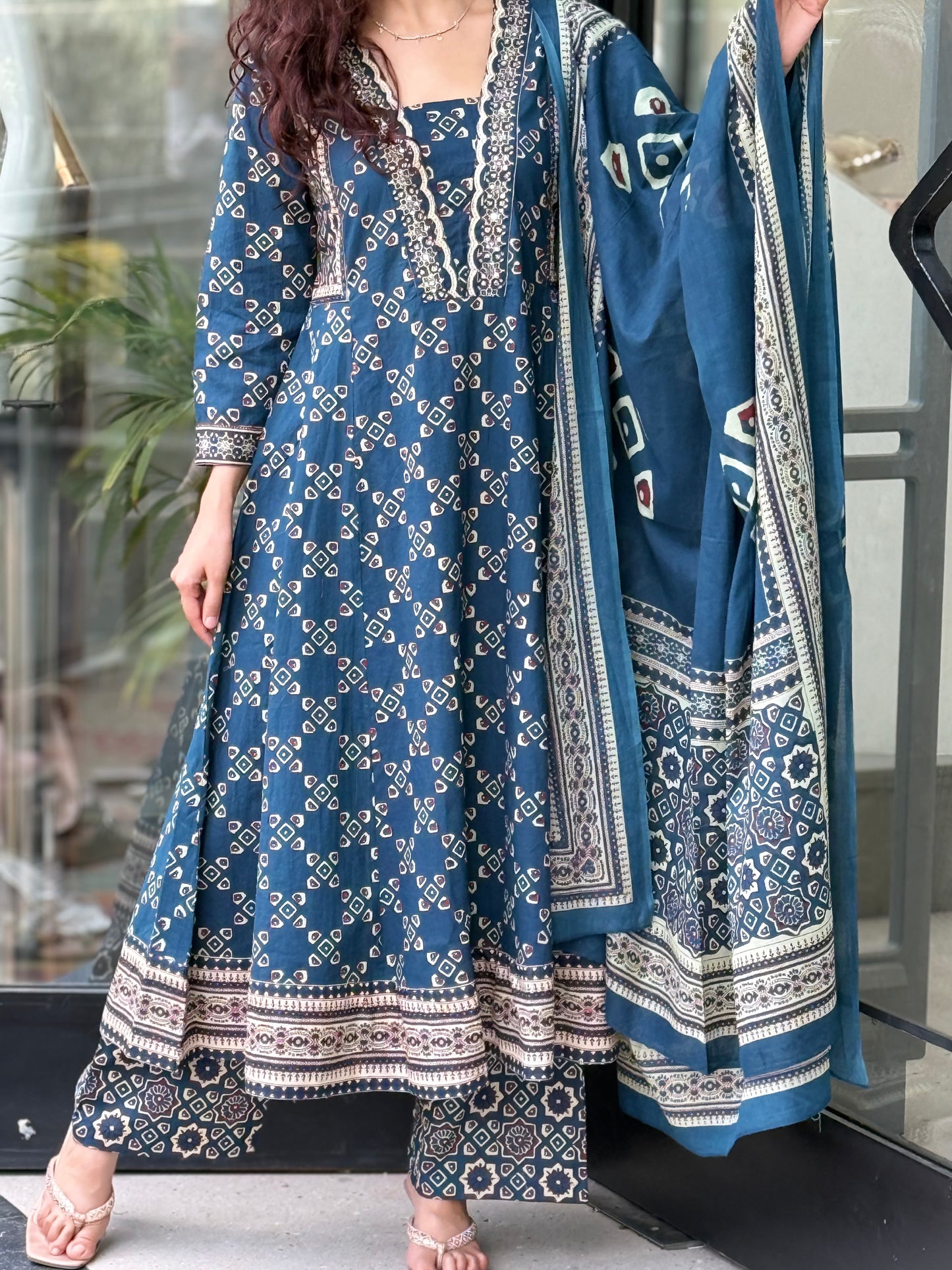 Printed 3 Piece cotton Suit Set