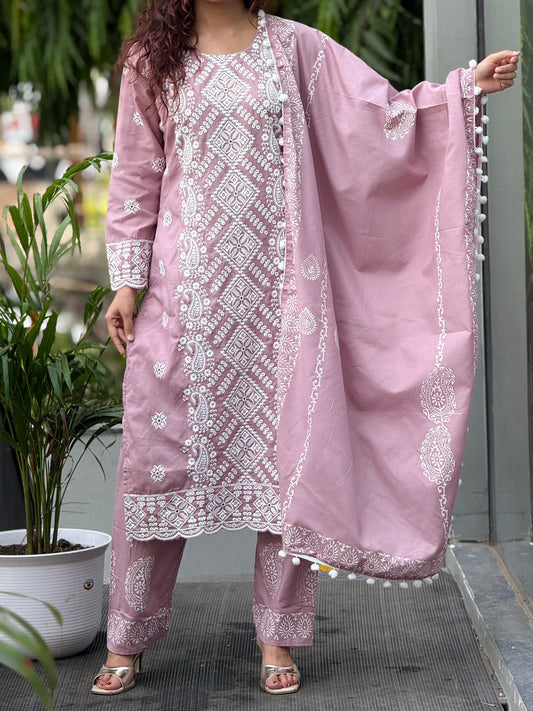 partywear handwork 3 piece suit set