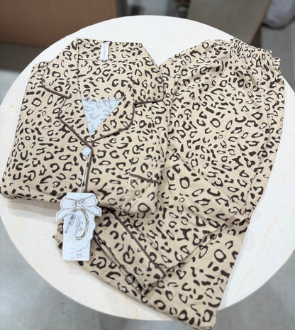 Animal print 2 piece night suit set