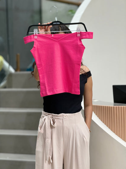 Off shoulder crop top