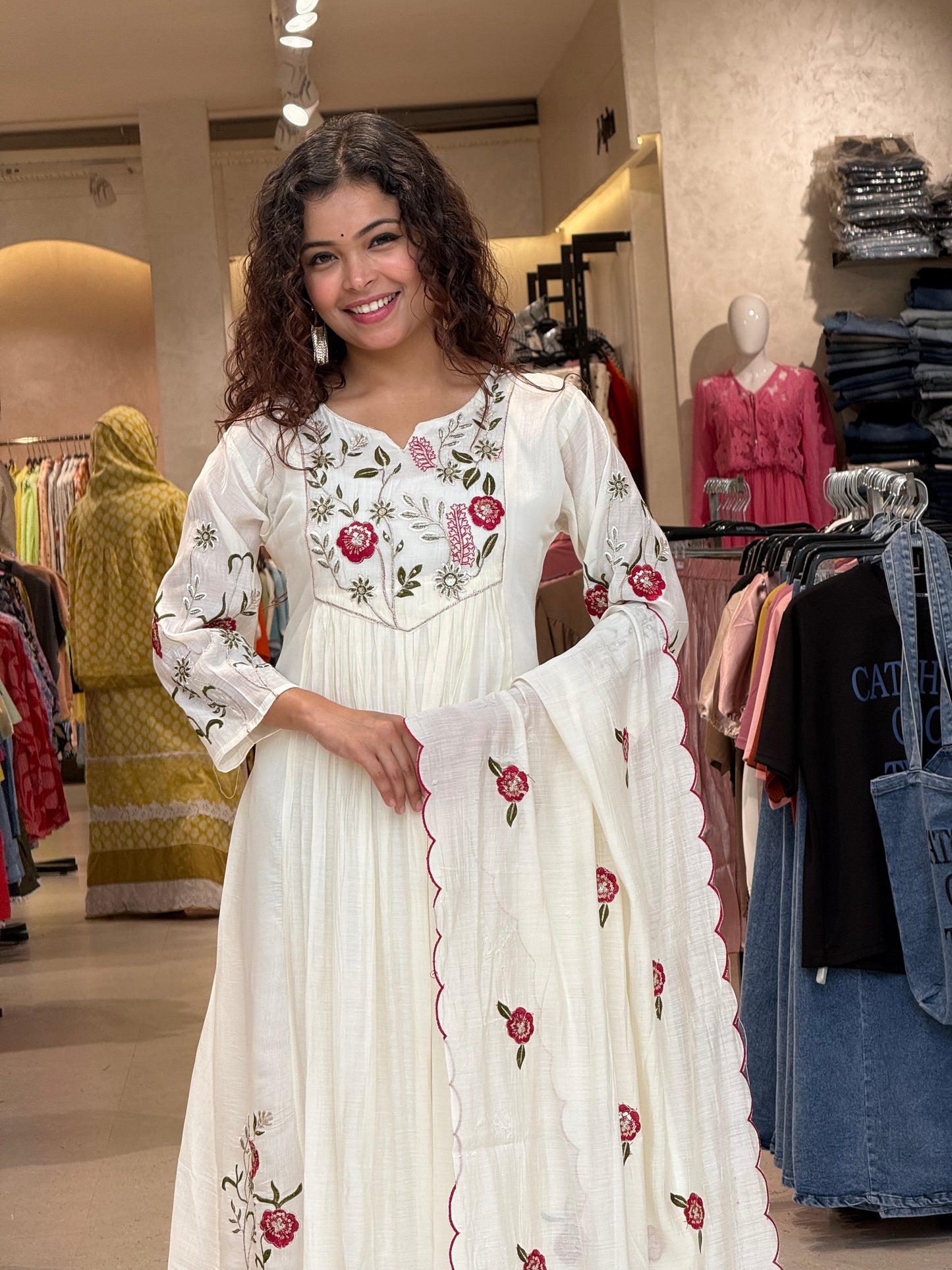 Sequence embroidered partywear 3 piece suit set