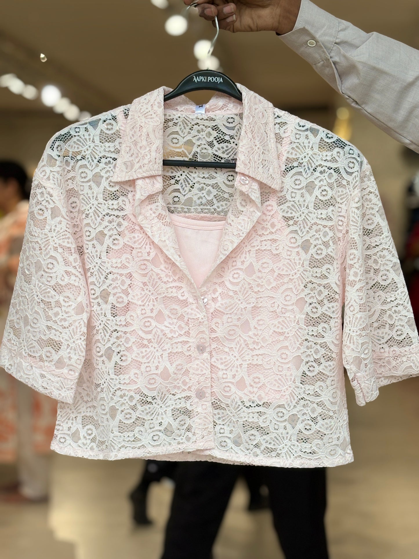 See through shirt with inner