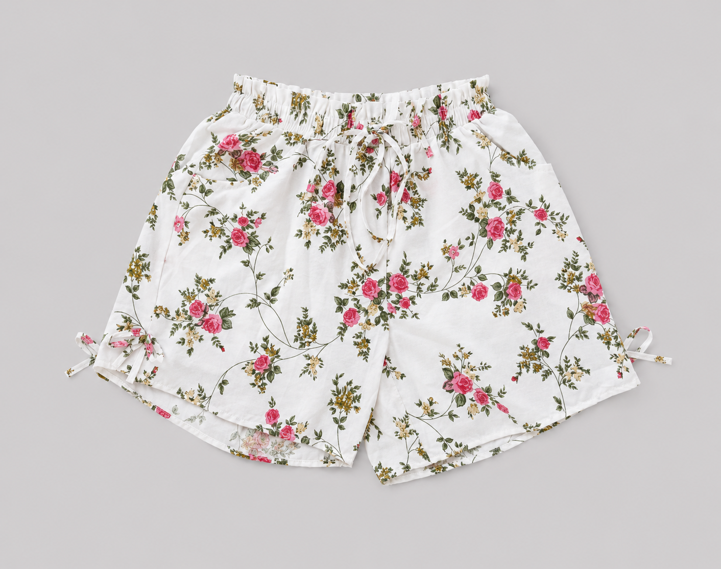 Spring Blossom Tie-Up Shorts