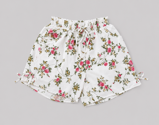 Spring Blossom Tie-Up Shorts