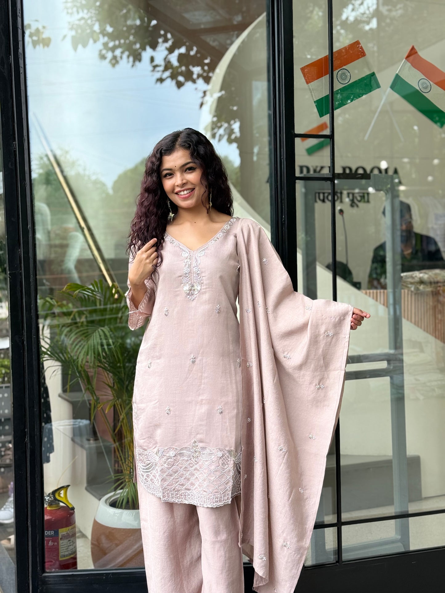 3 piece partywear suit set