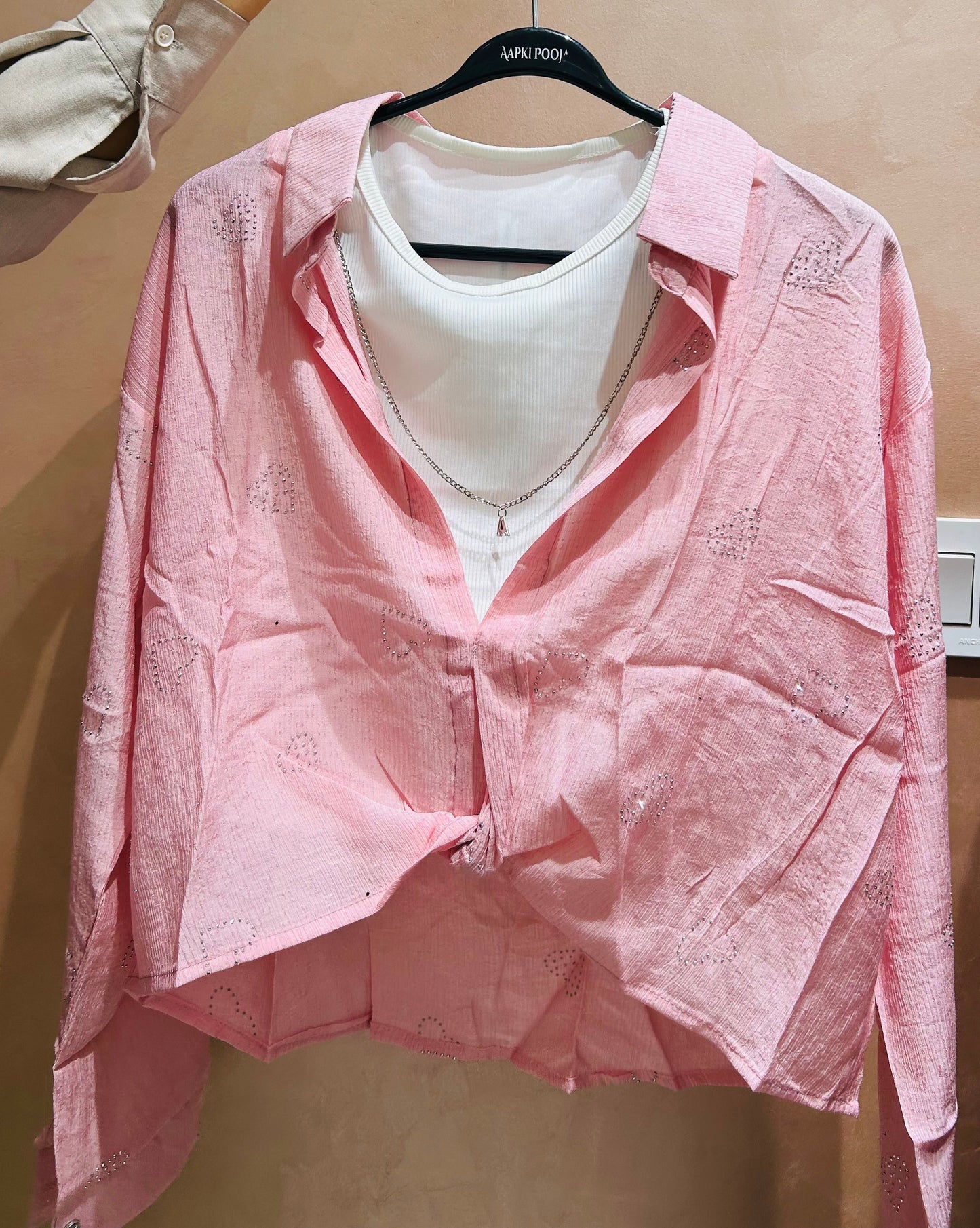 Partywear heart detail shirt