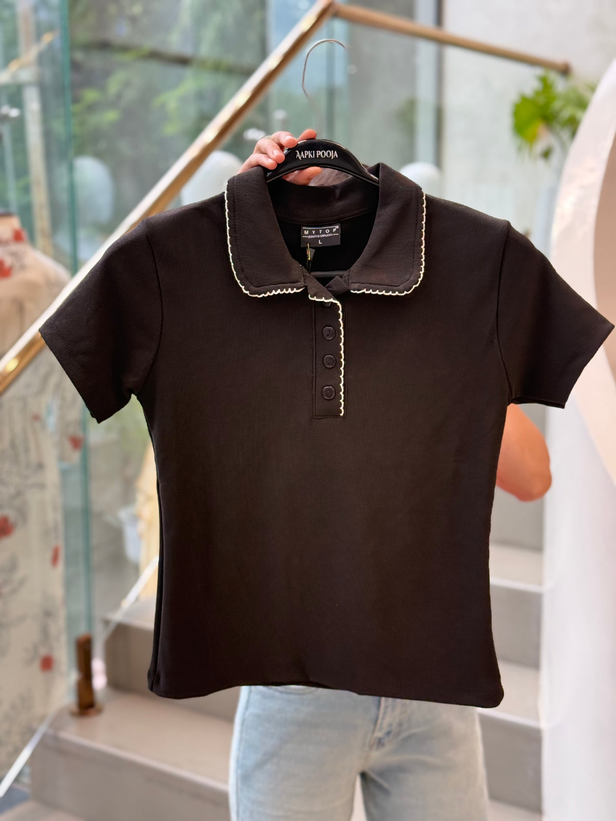 Body fit polo Top