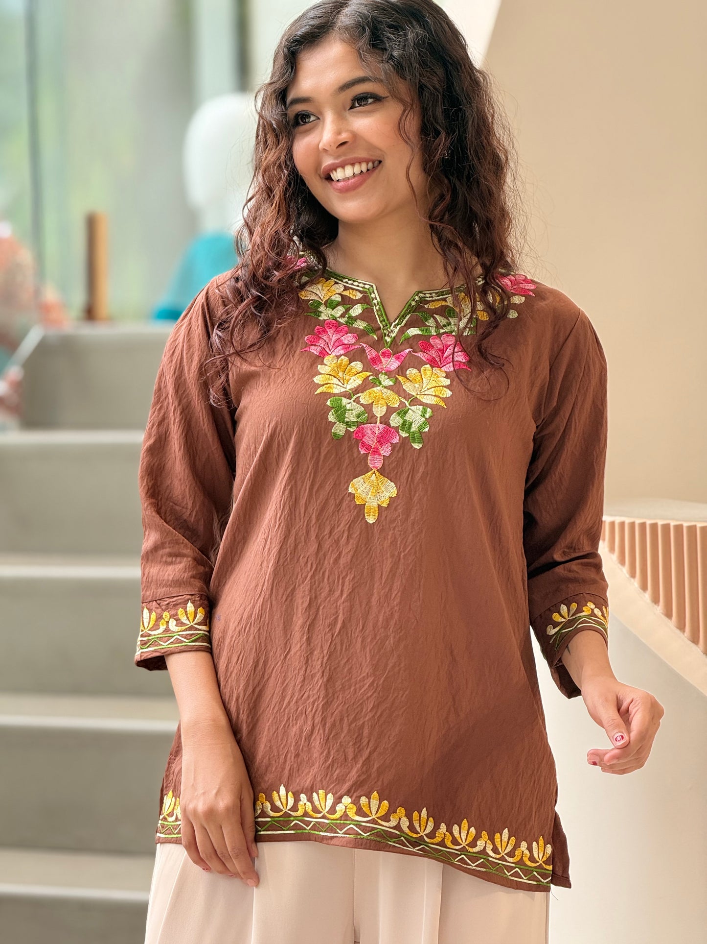 Embroidered top