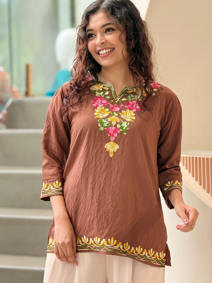 Embroidered top