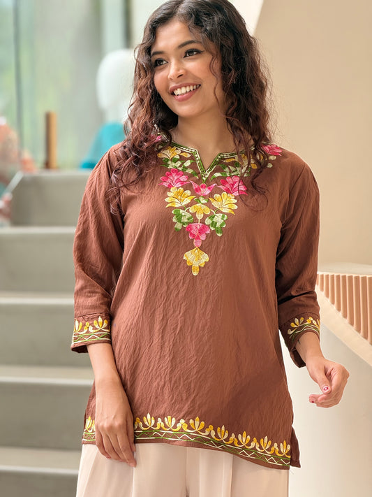 Embroidered top