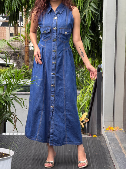 One piece denim dress