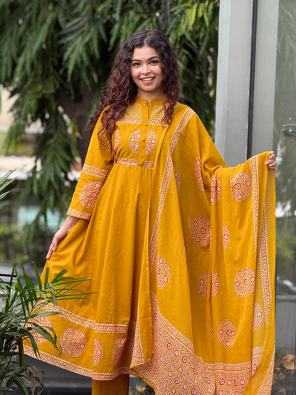 3 piece cotton party wear suit set