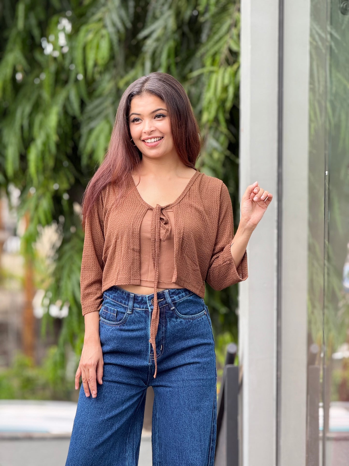 See through Shrug with inner