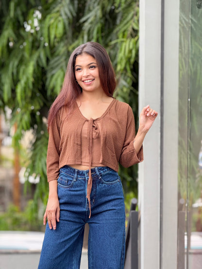 See through Shrug with inner
