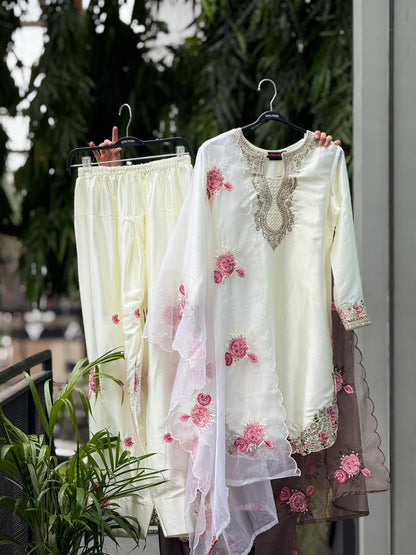 Farsi patch work partywear suit set