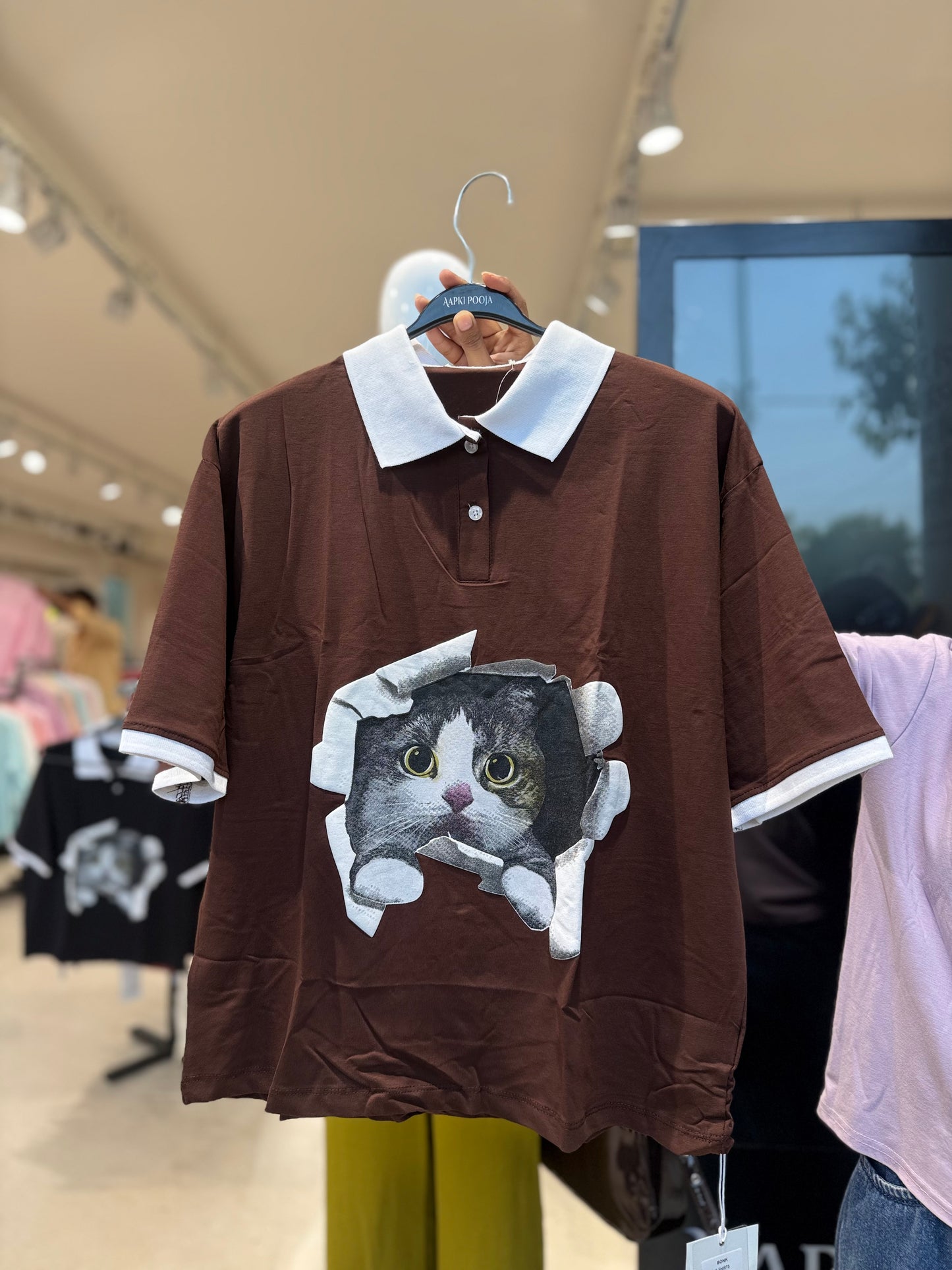 Graphic polo tee