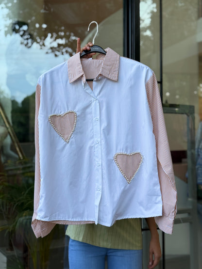 Stone Heart detail shirt