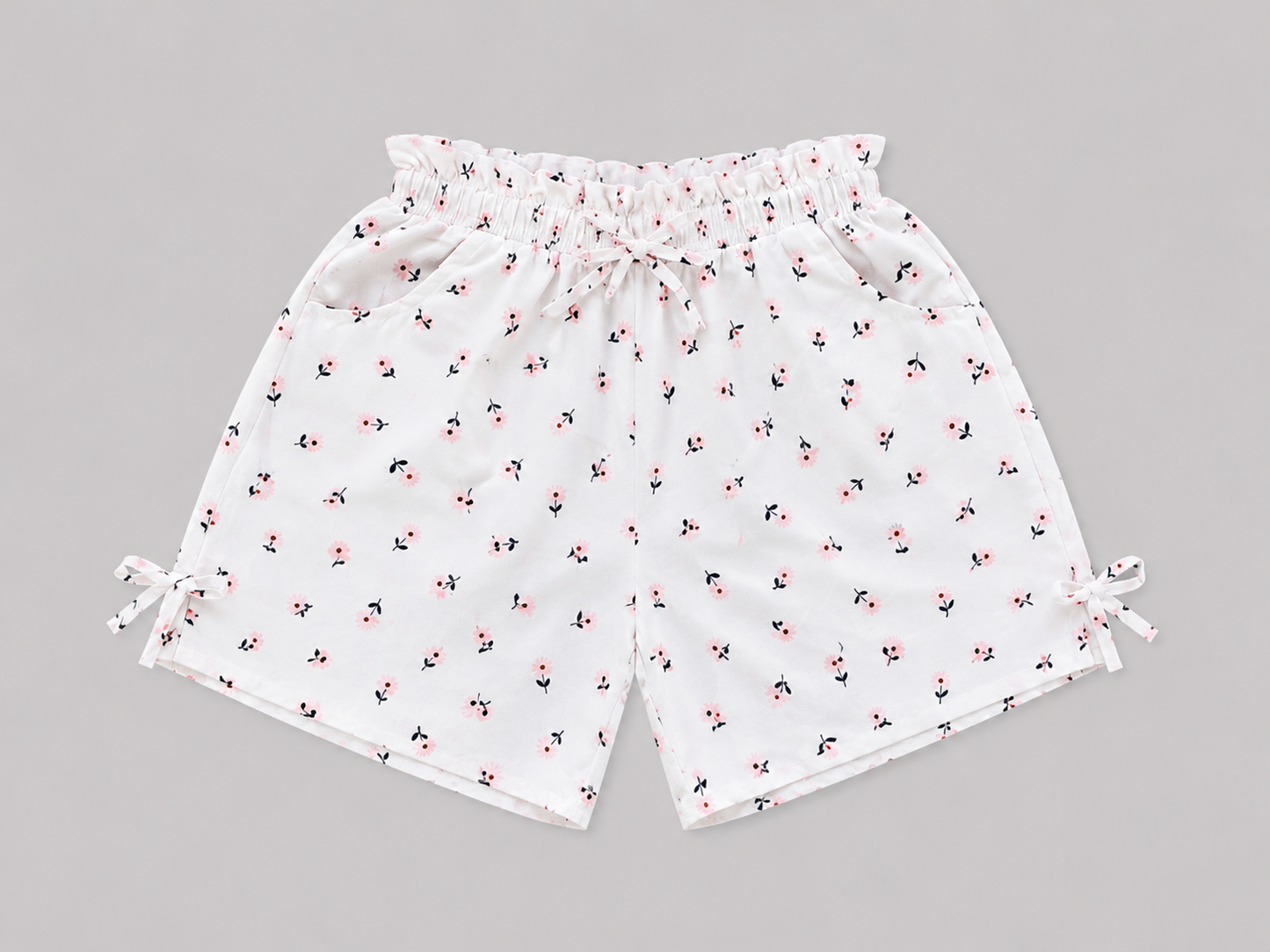 Spring Blossom Tie-Up Shorts