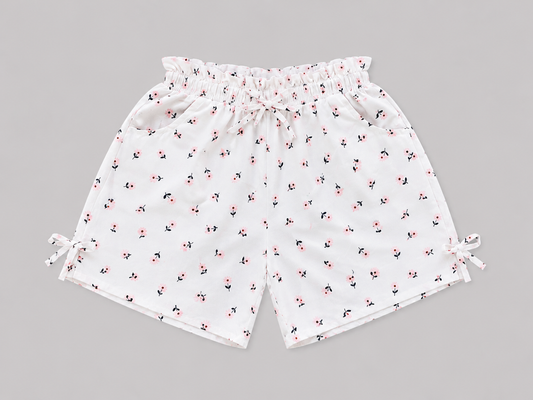 Spring Blossom Tie-Up Shorts