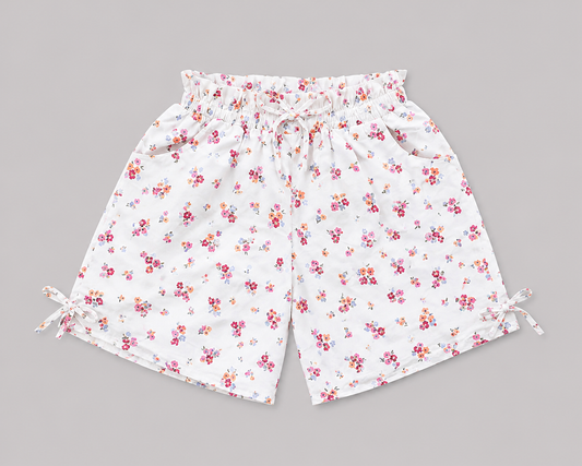 Spring Blossom Tie- Up Shorts