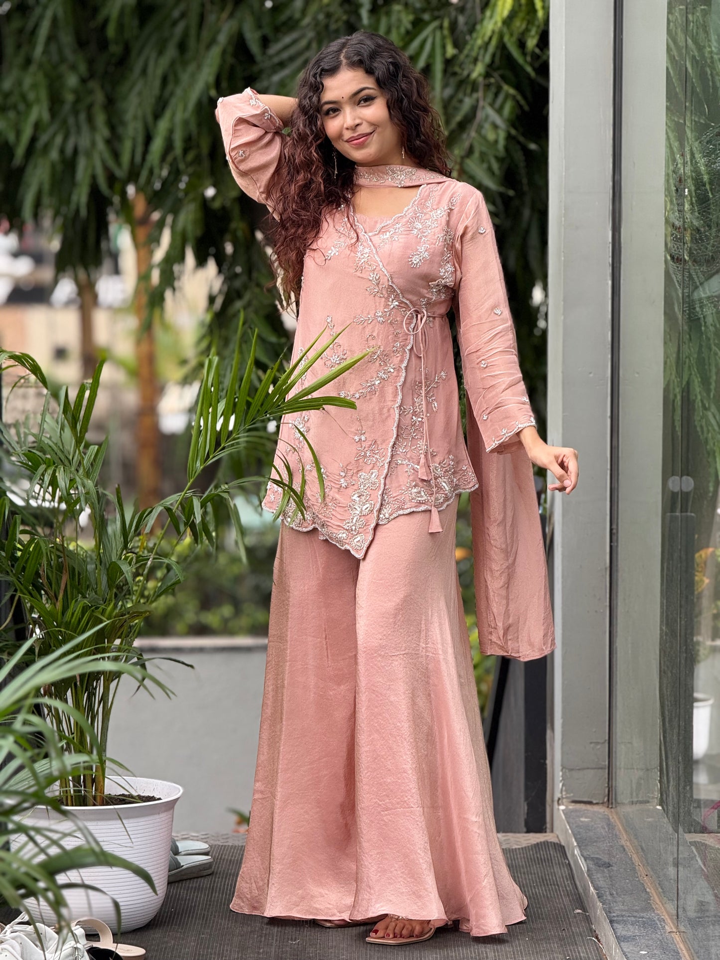 Pearl work partywear 3 piece suit set